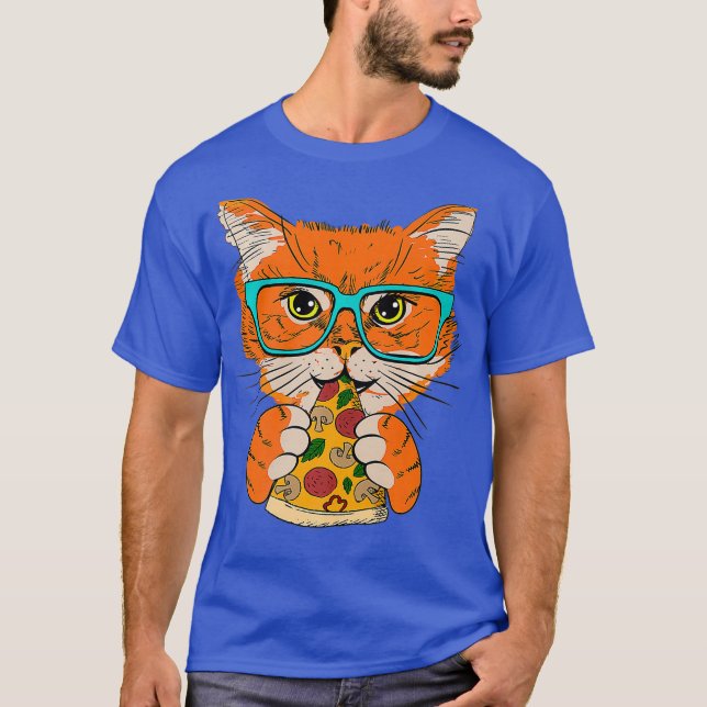 Pepperoni Pizza Pie Cat Lover  Junk Food Eat Fan T-Shirt (Front)
