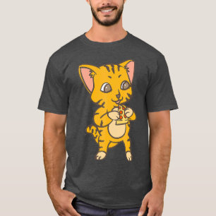 Pepperoni Pizza Pie Cat Lover  Junk Food Eat Fan T-Shirt