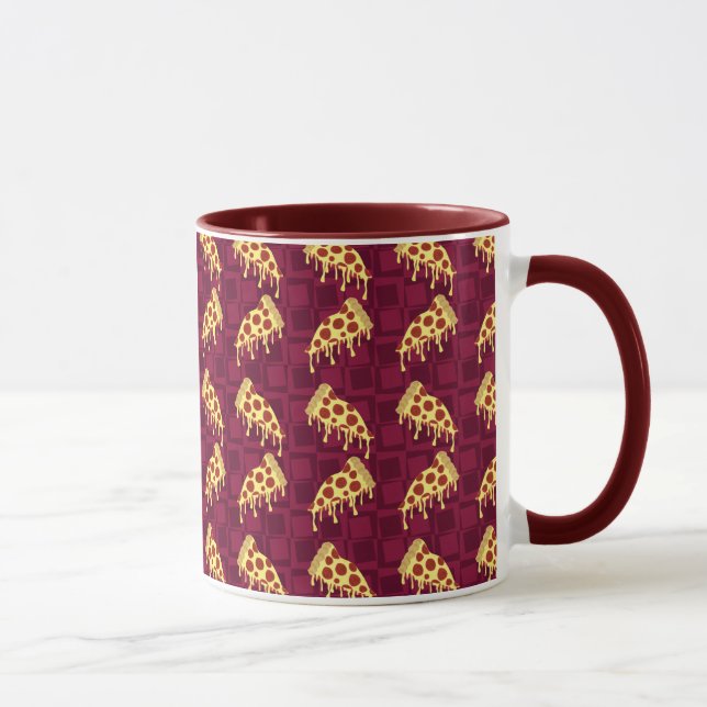 Pepperoni Pizza Pie Slices Yummy Design Mug (Right)