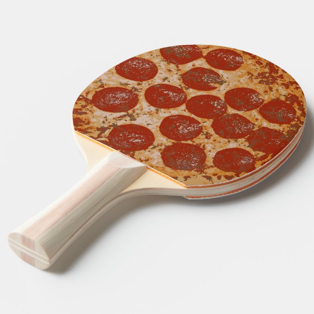 Pepperoni Pizza Ping Pong Paddle (Front Angle)
