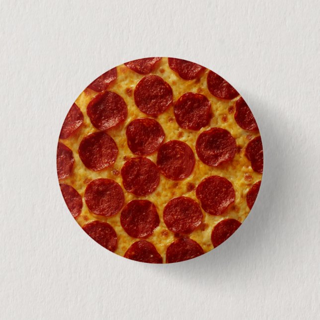 PEPPERONI PIZZA PLUS 3    CM ROUND BADGE (Front)