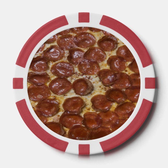 Pepperoni Pizza Poker Chips (Front)