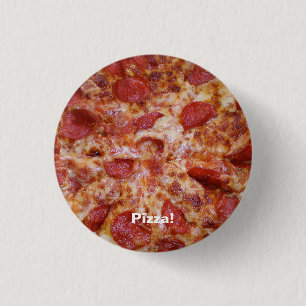 Pepperoni Pizza Round Button