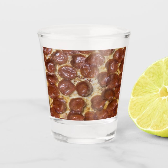 Pepperoni Pizza Shot Glass (Front)