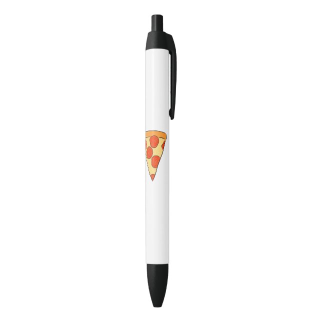 Pepperoni Pizza Slice Classic New York Style Pizza Black Ink Pen (Bottom (Vertical))