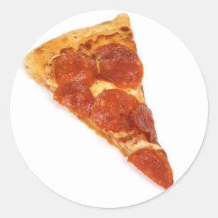 Pepperoni Pizza Slice Classic Round Sticker