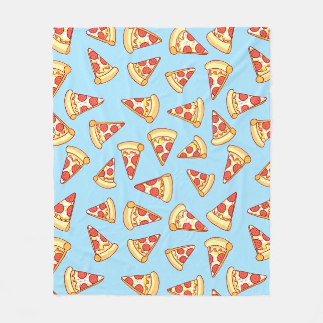 Pepperoni Pizza Slice Drawing Pattern Blanket (Front)