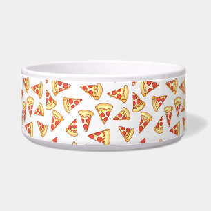 Pepperoni Pizza Slice Drawing Pattern Pet Bowl