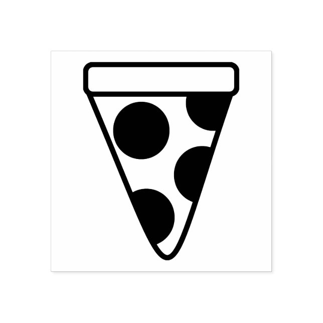 Pepperoni Pizza Slice Rubber Stamp (Imprint)
