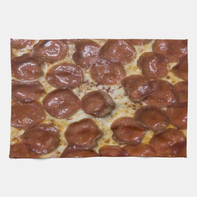 Pepperoni Pizza Tea Towel (Horizontal)