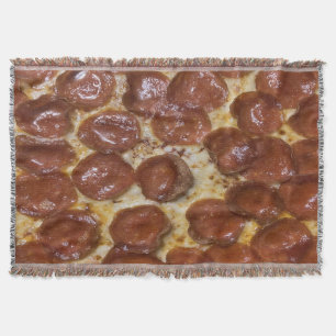 Pepperoni Pizza Throw Blanket