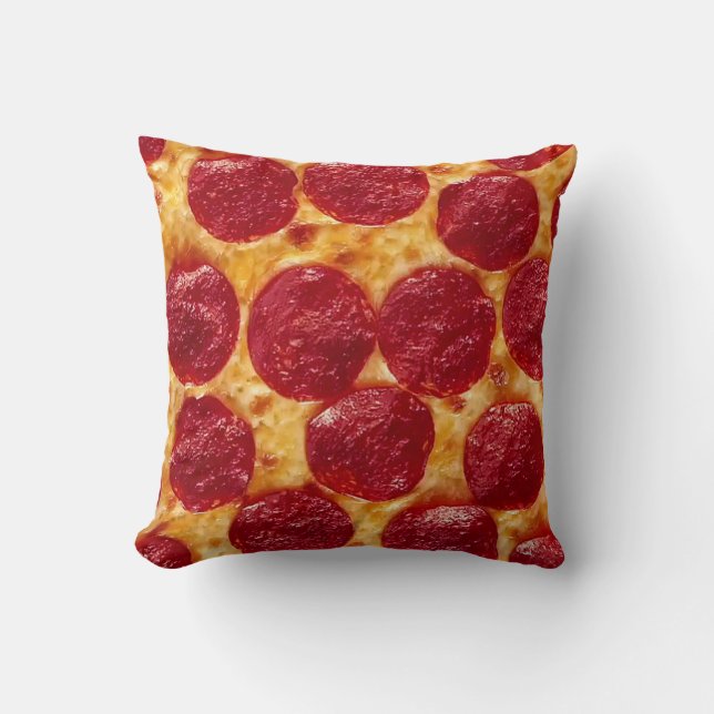 Pepperoni Pizza Throw Pillow (Front)