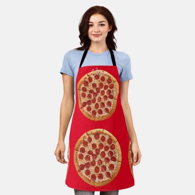 Pepperoni Pizza Thunder_Cove  Apron (Worn)