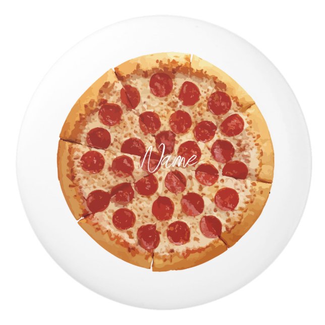 Pepperoni Pizza Thunder_Cove Ceramic Knob (Front)