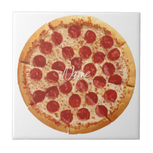 Pepperoni Pizza Thunder_Cove  Ceramic Tile