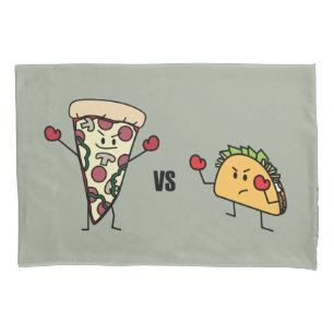 Pepperoni Pizza VS Taco: Mexican versus Italian Pillowcase
