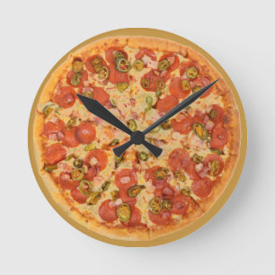 Pepperoni Pizza Wall Clock