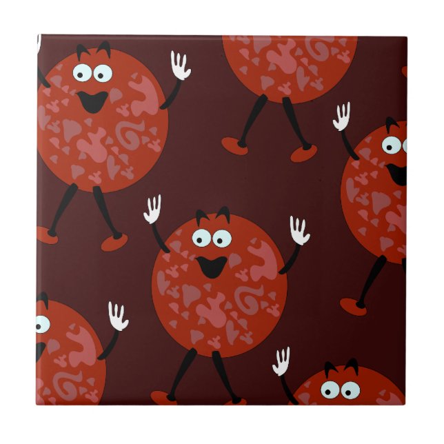 Pepperoni Tony Pattern Ceramic Tile (Front)
