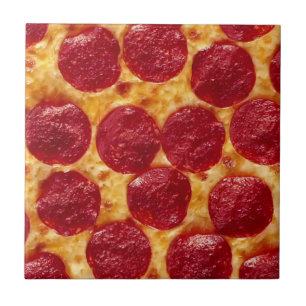 pepperonis pizza ceramic tile