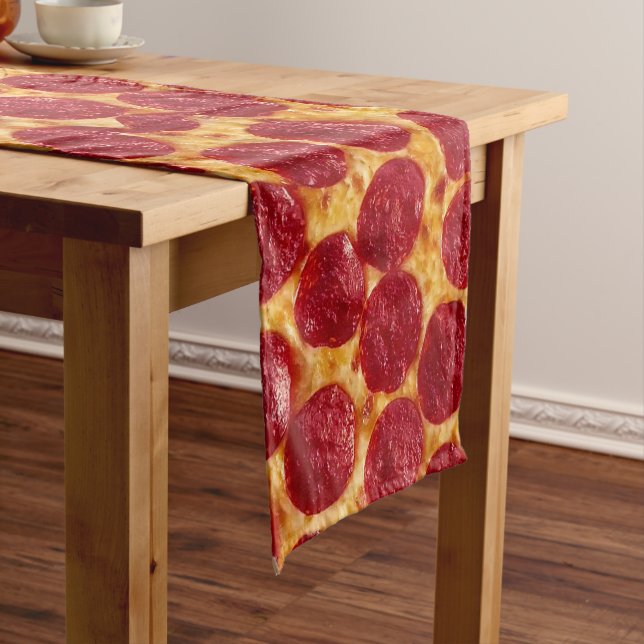 pepperonis pizza short table runner (In Situ)