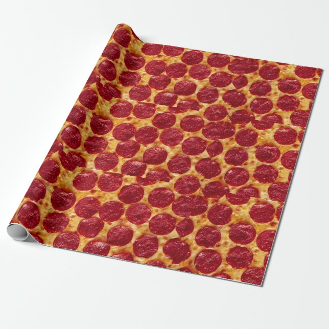 pepperonis pizza wrapping paper (Unrolled)