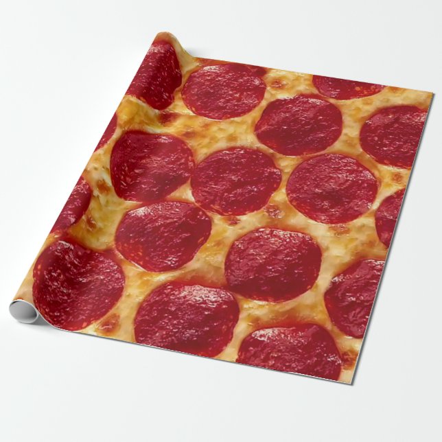 pepperonis pizza wrapping paper (Unrolled)