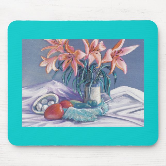 Peppers and Lilies Mouse Pad (Front)