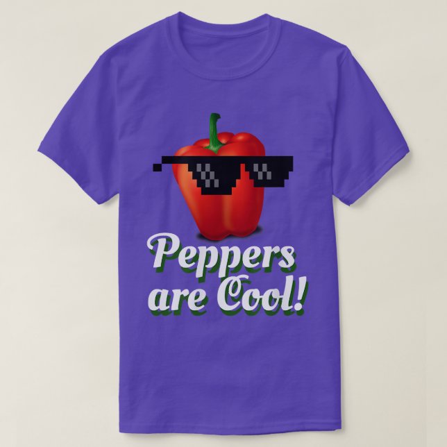 Peppers are Cool Sunglasses Digital Graphic Meme  T-Shirt (Design Front)