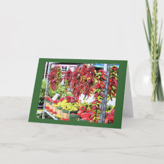 Peppers at Jean Talon Market, Montreal, Canada Holiday Card