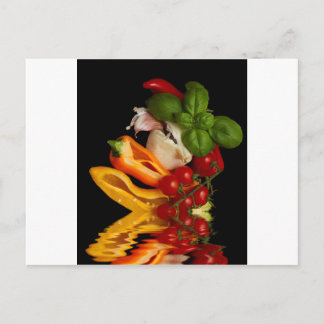 Peppers Basil Tomatoes Garlic Postcard