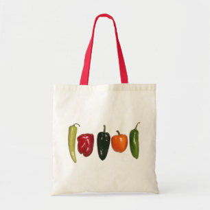 Peppers in a Row Tote Bag