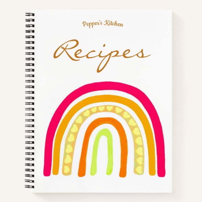 Pepper's Kitchen Boho Recipes Notebook (Front)
