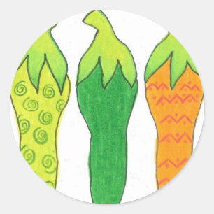 Peppers of Colour Classic Round Sticker