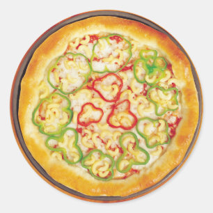 Peppers Pizza Classic Round Sticker