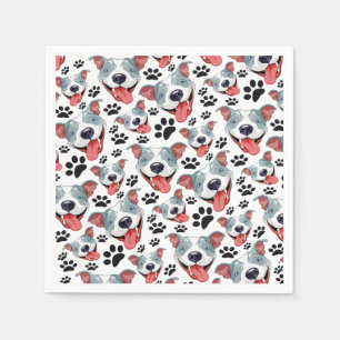 Peppy Pit Bull American Pitbull Pet Puppy Dog Napkin