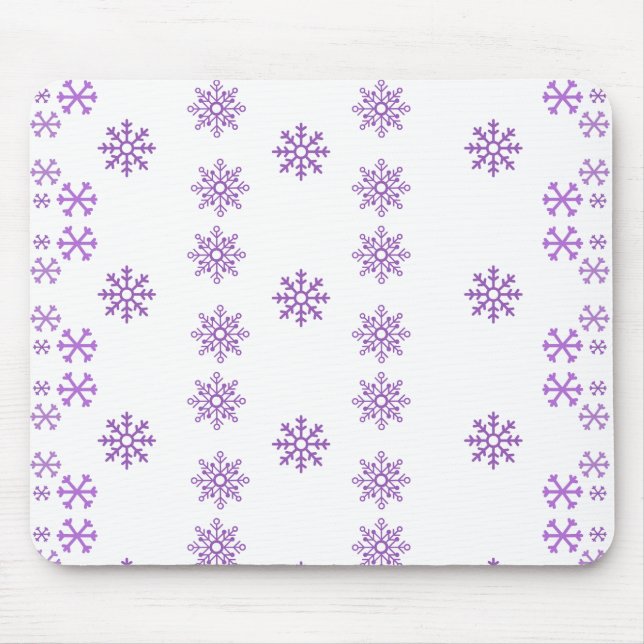 Peppy Purple Penguin snowflake Mouse Pad (Front)