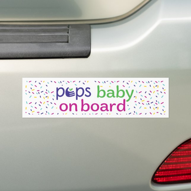 PEPS Baby on Board - Bumper Sticker (On Car)