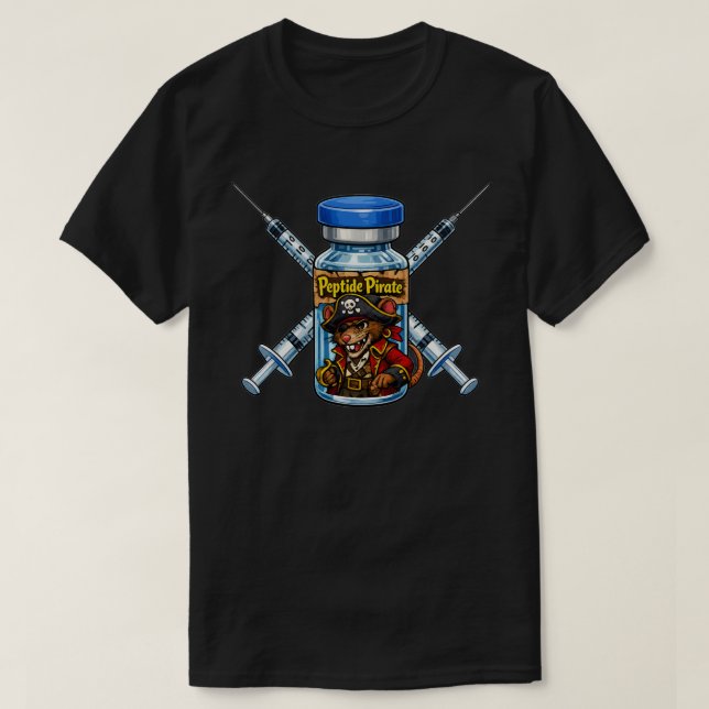 Peptide Pirate T-Shirt (Design Front)