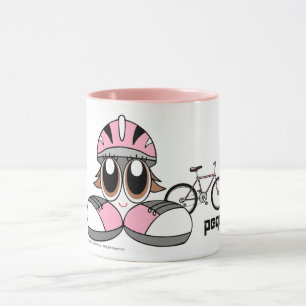Peqe Cyclist Girl Mug