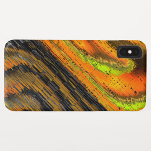 Pequeno mosaico amarelado transversal e deformado iPhone XS max case