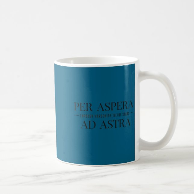 Per Aspera Ad Astra Insrational Latin Quotes Motiv Coffee Mug (Right)
