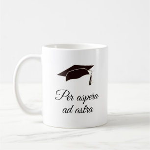 Per aspera ad astra Latin Quote Script  Coffee Mug