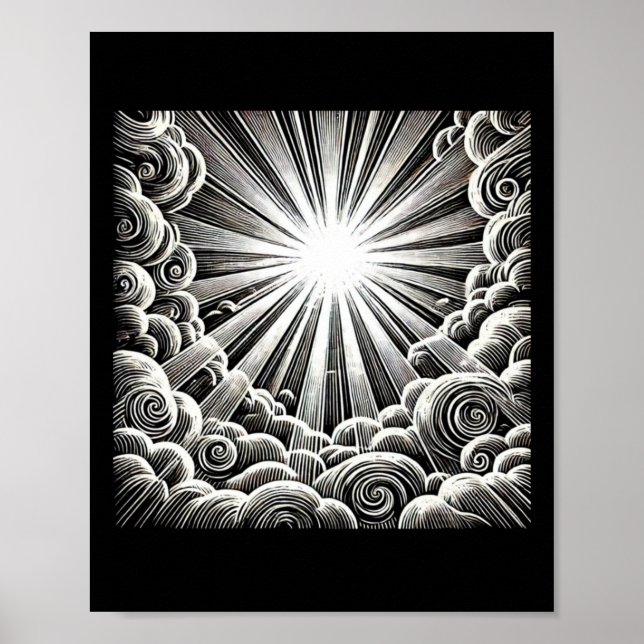 Per Aspera Ad Lux Sticker  Poster (Front)