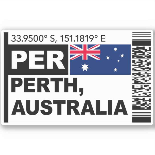 PER Perth Boarding Pass - Australia Travel (Front)