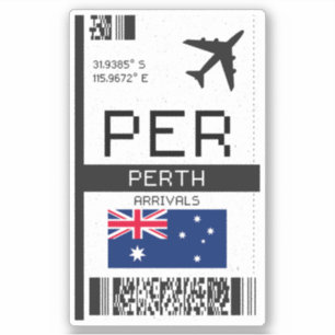 PER Perth Boarding Pass - Australia Travel