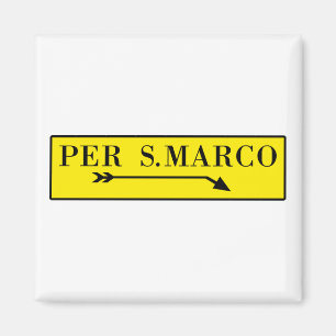 Per San Marco, Venice, Italian Street Sign Magnet