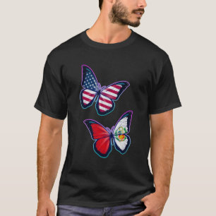 Per㺠And The Usa Bicultural Roots Butterfly Versi T-Shirt