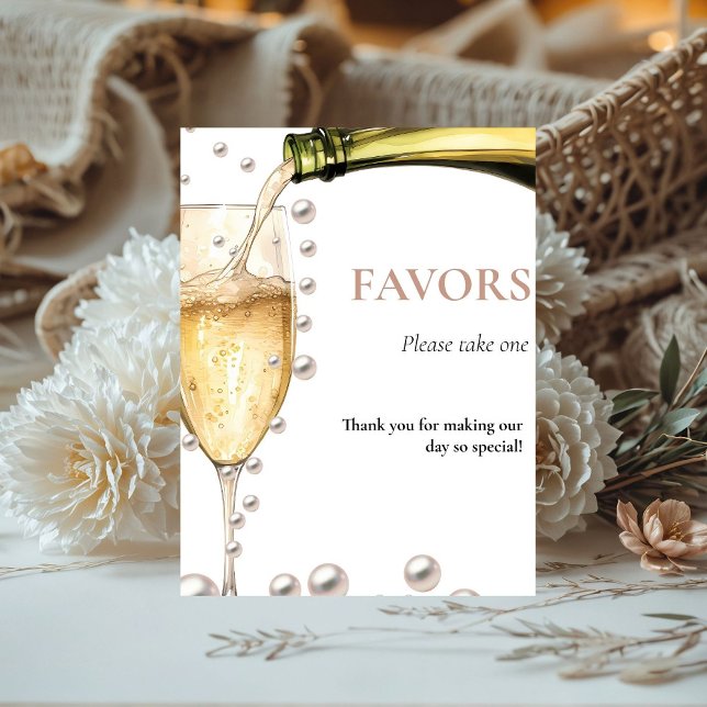 Perals & Prosecco bridal shower pearl Favours Sign (Creator Uploaded)