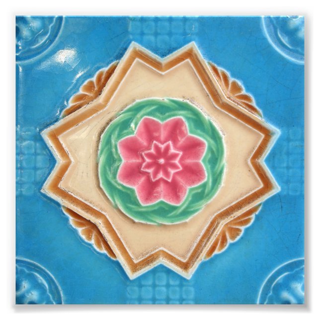 Peranakan Floral Tiles Photo Print (Front)