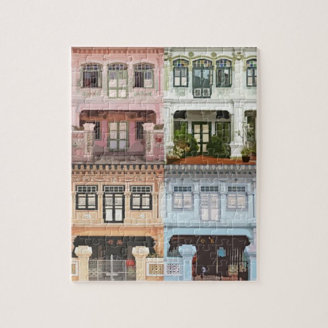 Peranakan Shophouses Jigsaw Puzzle (Vertical)